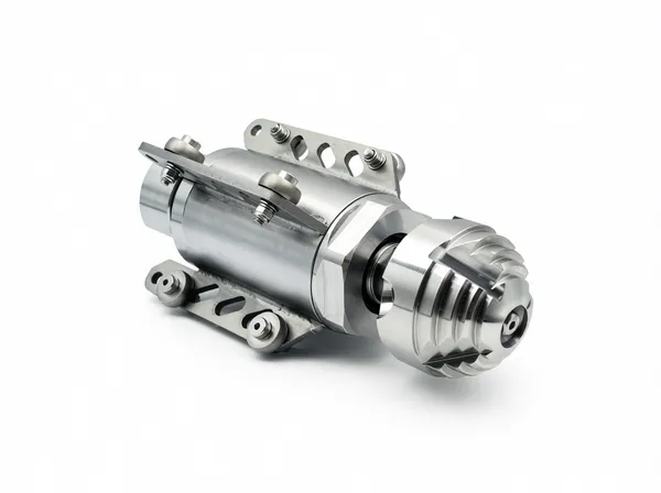 Side view of WuKong industrial nozzle showing connection interface and handle design for secure pump installation