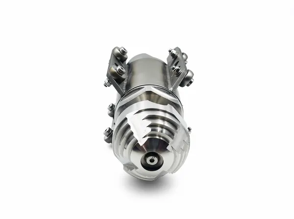 Front view of WuKong nozzle highlighting corrosion resistant material for harsh environments and heavy duty use