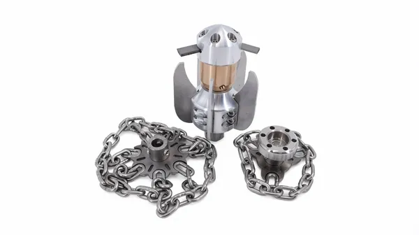 Side profile of the 4/6 Inch Cutter Nozzle showing length and threading details on QGQ model industrial cutting tool.