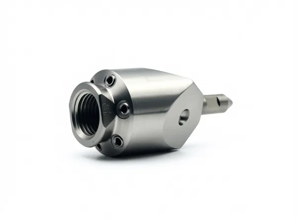 Mini penetrating nozzle being used in a controlled industrial setting for fluid injection.