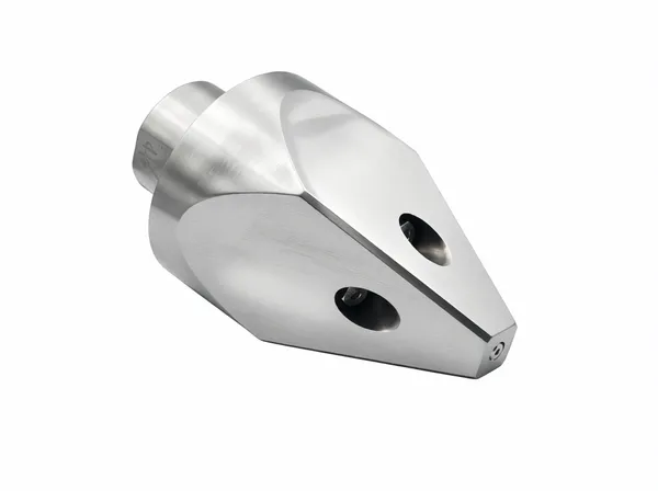 Side profile illustrating high-pressure hose attachment points and dimensions.