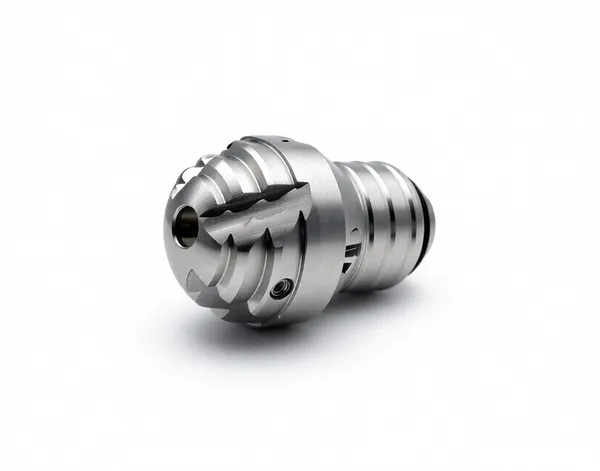 Detail of tapered bulb nozzle inlet connection showing threaded interface for industrial fluid handling.