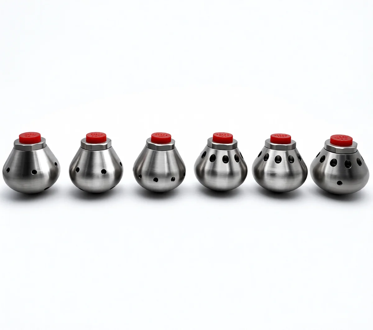 Industrial balloon mine nozzle for controlled explosive dispersal and mining operations.