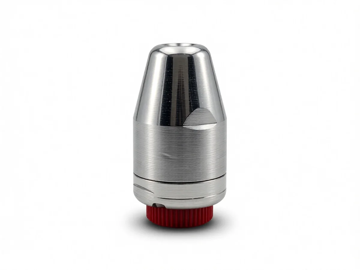 Industrial elbow nozzle for high-pressure spray systems with durable stainless steel construction.