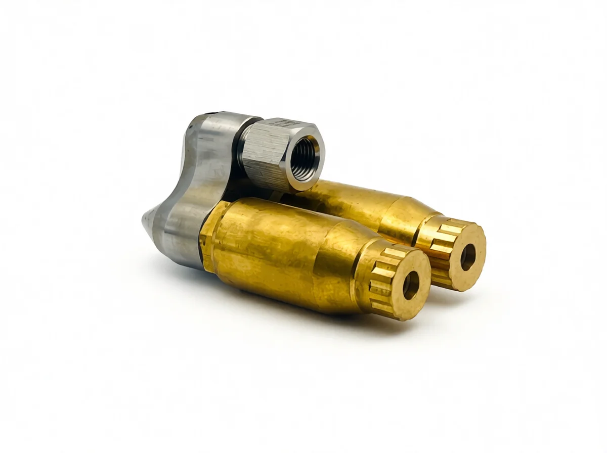 Reverse Rotary Dual Outlet Nozzle - Industrial High Pressure Cleaning Equipment